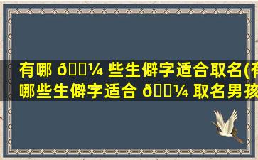 有哪 🌼 些生僻字适合取名(有哪些生僻字适合 🐼 取名男孩)
